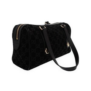 Gucci ssima Handbag Black Boston Bag